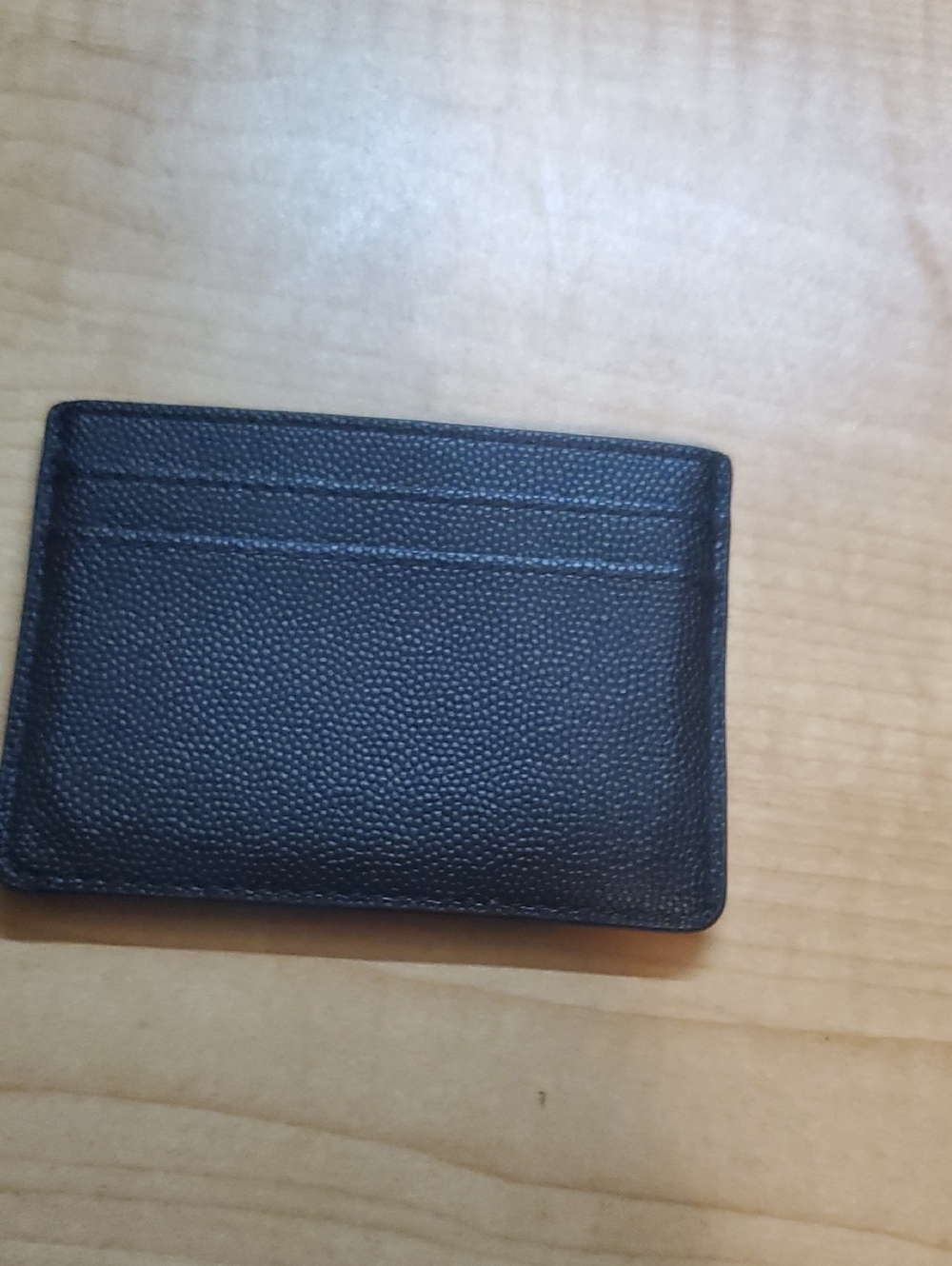 Marc Jacobs Black Leather Card Sleeve with Gold Logo - Picture 2 of 5